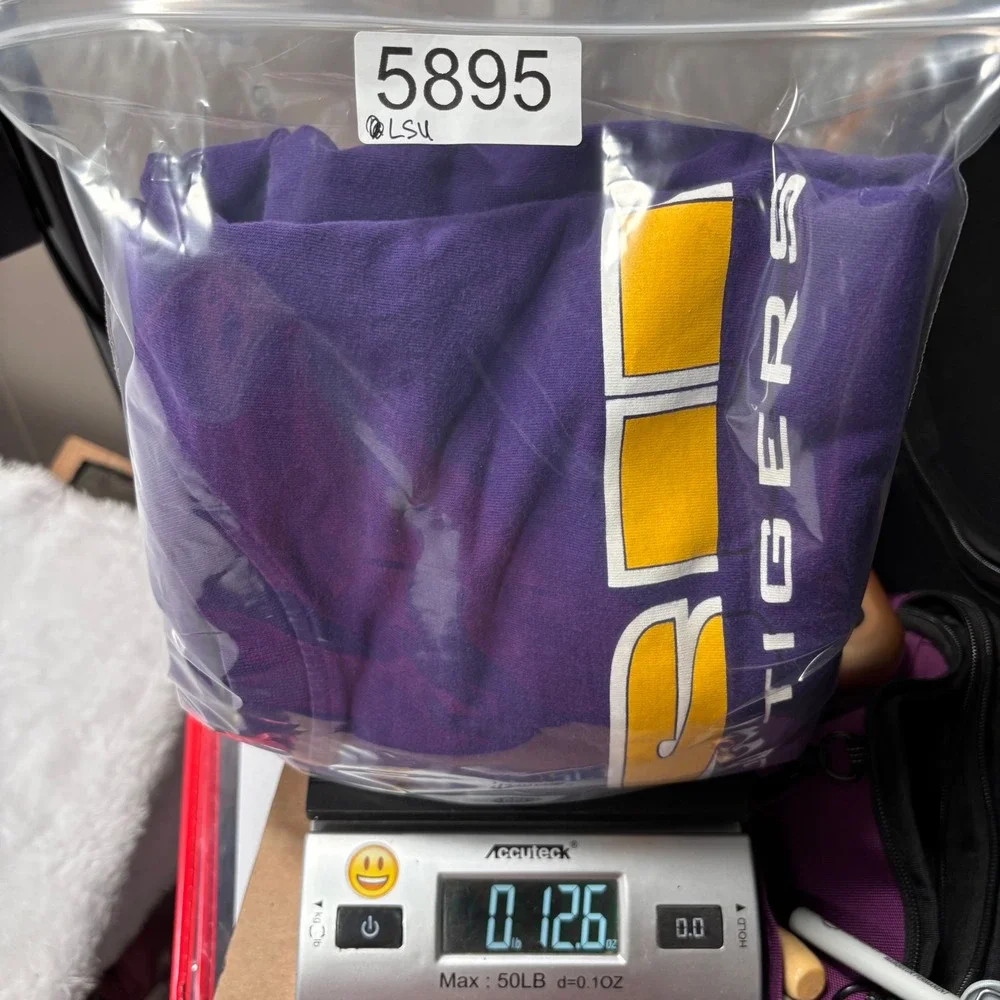VTG 90s Starter LSU Tigers Long Sleeve T-Shirt Men XL Purple Spellout Fan Alumni